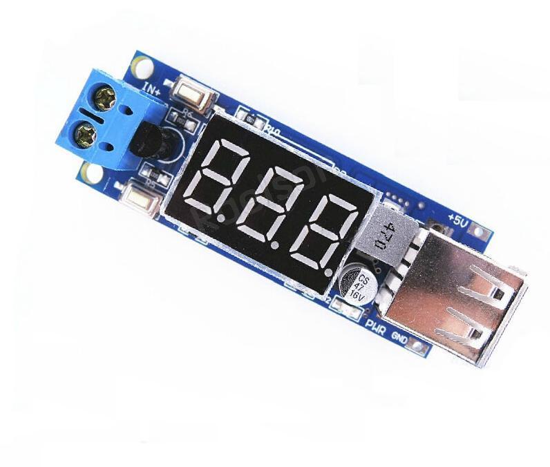 Тестер USB + ЗУ DC-DC вых. 5В 2А USB + Вольтметр DC вх. 4,5-40В клеммы
