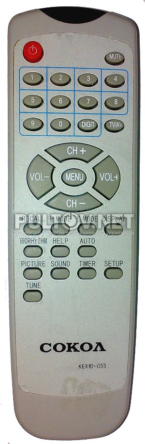 Пульт ROLSEN Avest Sokol KEX2C-C4, KEX2C-C22, KEY1D-C30, KEX1D-С55, KEY1D-C30, 54ТЦ04, 37ТЦ04