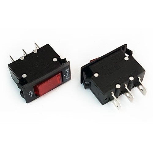 Выключатель - автомат. клавишный (брейкер), KGZ-06N 10A 250V 31*14мм защита по току