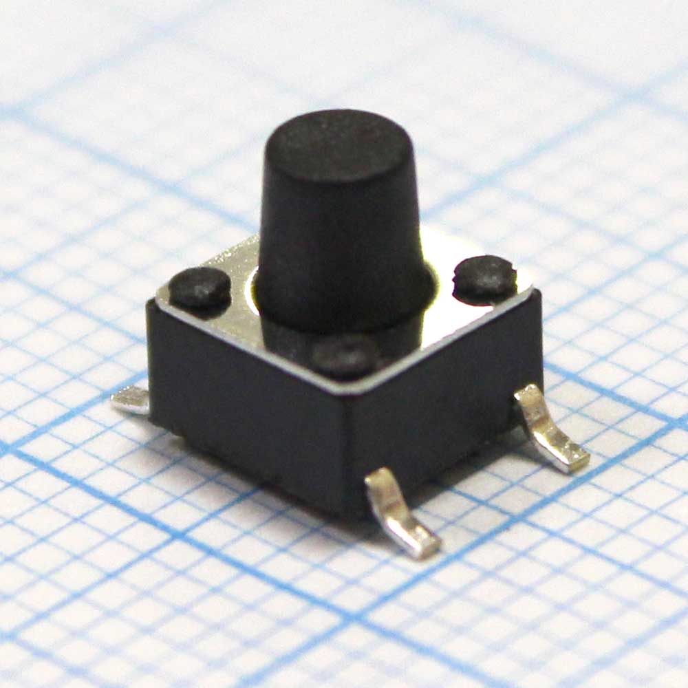 Микрокнопка 4pin 6*6-3мм ручка-2,5мм,  IT-1102WB SMD гориз.