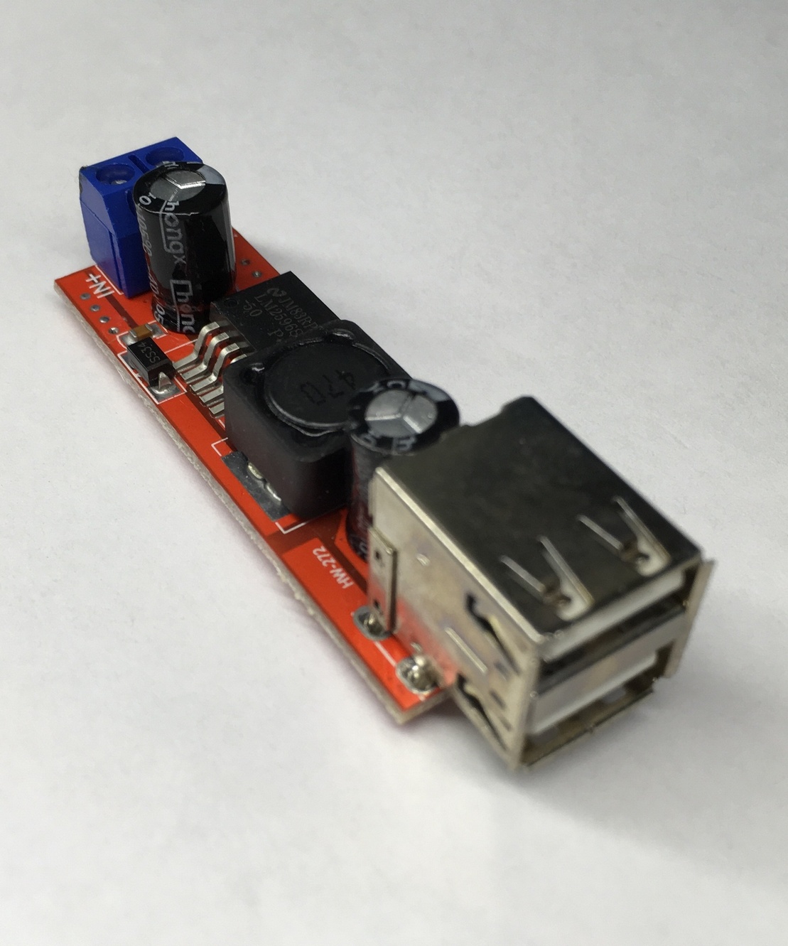 Преобразователь понижающий Модуль:DC-DC вх.  9,0-40V - вых. 5V, до 3А (2 USB-разъёма)