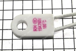Термопредохранитель RH 15А 250v Т=180°С  выносной керам. отверст/провод