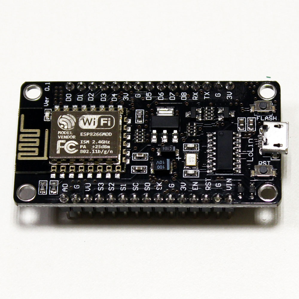 Микроконтроллер с wi-fi модулем NodeMcu Lua V3 на ESP8266 (ESP-12E) arduino 3-3,6v 80мА 16*24*3мм CH340