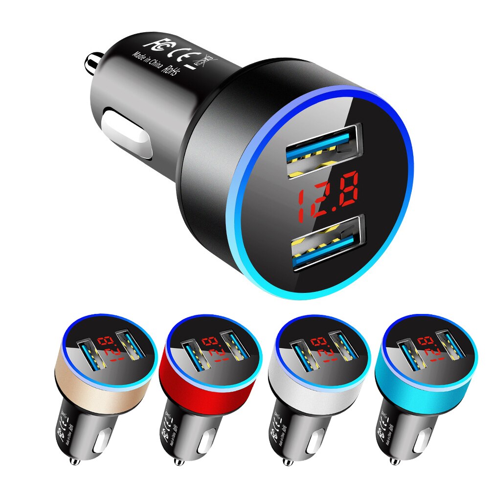 Адаптер 12V-24V => 2*USB 5V 3,1A с встр.вольтметром