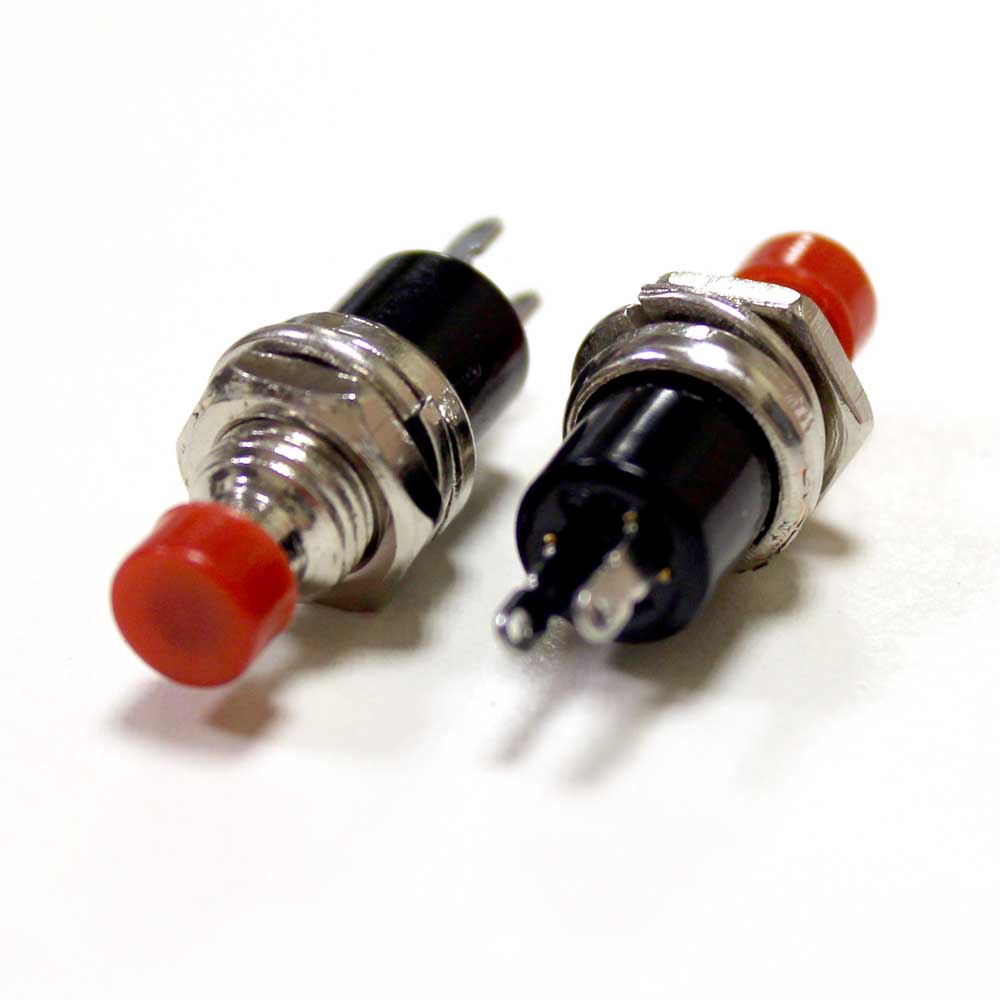 Кнопка без фиксации PBS-10B-2 круглая на замыкание 1A 250V