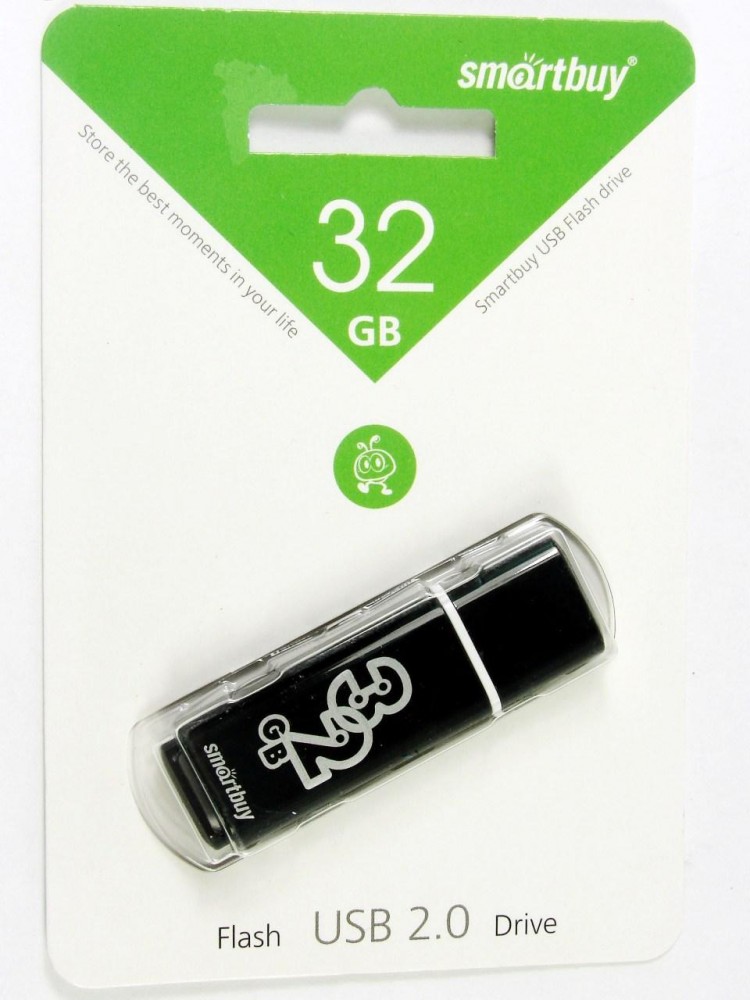 Карта памяти Smart Buy 32Gb USB  Glossy series Black