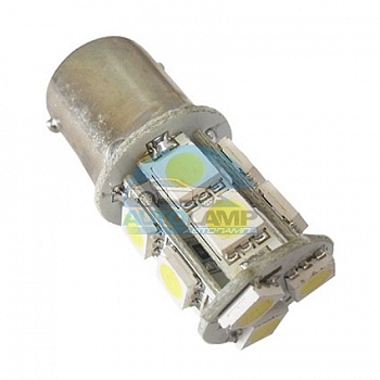 Автолампа светодиодная 12v (21w) T25 BA15s (1конт) 13 диодов SMD5050, белые (стоп-сигнал, задний ход)