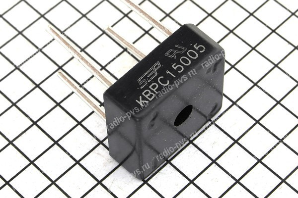 Диодный мост KBPC15005 (BR150), 15A, 50V, гибкие