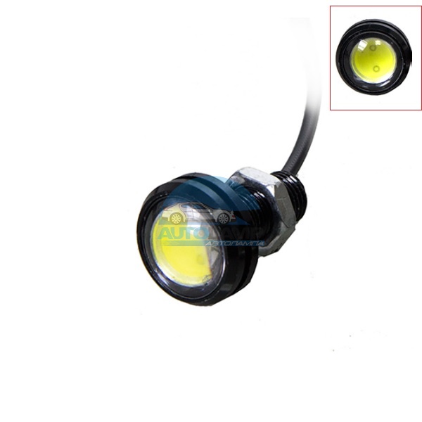 Фары светодиодные ходовые огни DRL-1D-3W 12v d-23,0 mm 1диод 3W белый, 2шт