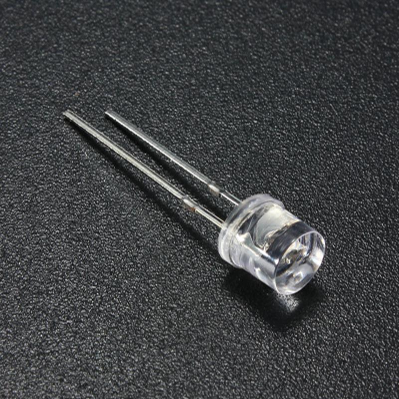 Светодиод 3-3,4V 5мм 18cd <140°> IF=20mA, ЦИЛИНДР БЕЛЫЙ