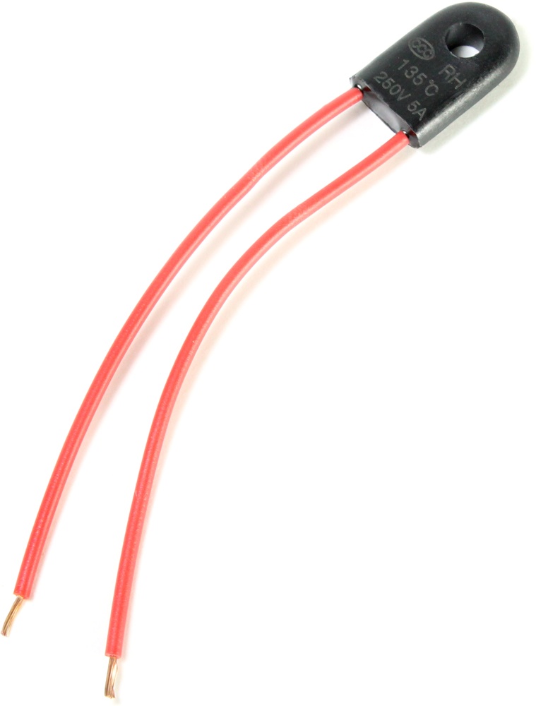 Термопредохранитель RH 5А 250v Т=130°С  выносной керам. отверст/провод, пластик