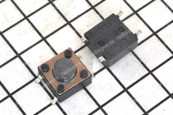 Микрокнопка 4pin 6*6*3мм h4,3мм, ручка-1,5мм, SMD гориз. IT-1102WA