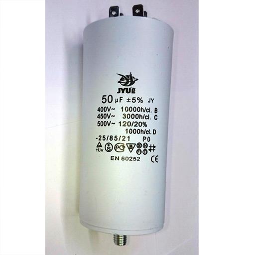 Конденсатор CBB-60M 50*450 мкф/в AC 50Hz 30*57мм клеммы+болт