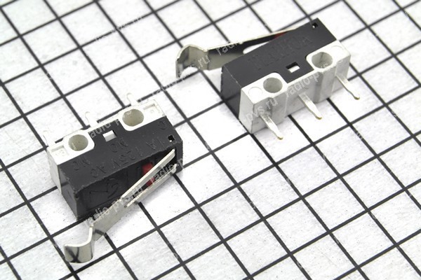 Переключатель концевой микро 13*6мм KW10-Z3P (HX) 1А 125В 3-конт изогнут. планка 13мм