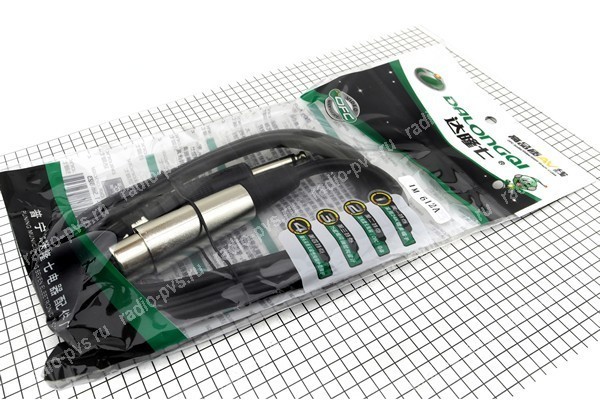 Шнур микрофонный шт-6,3моно *гн-XLR 1м
