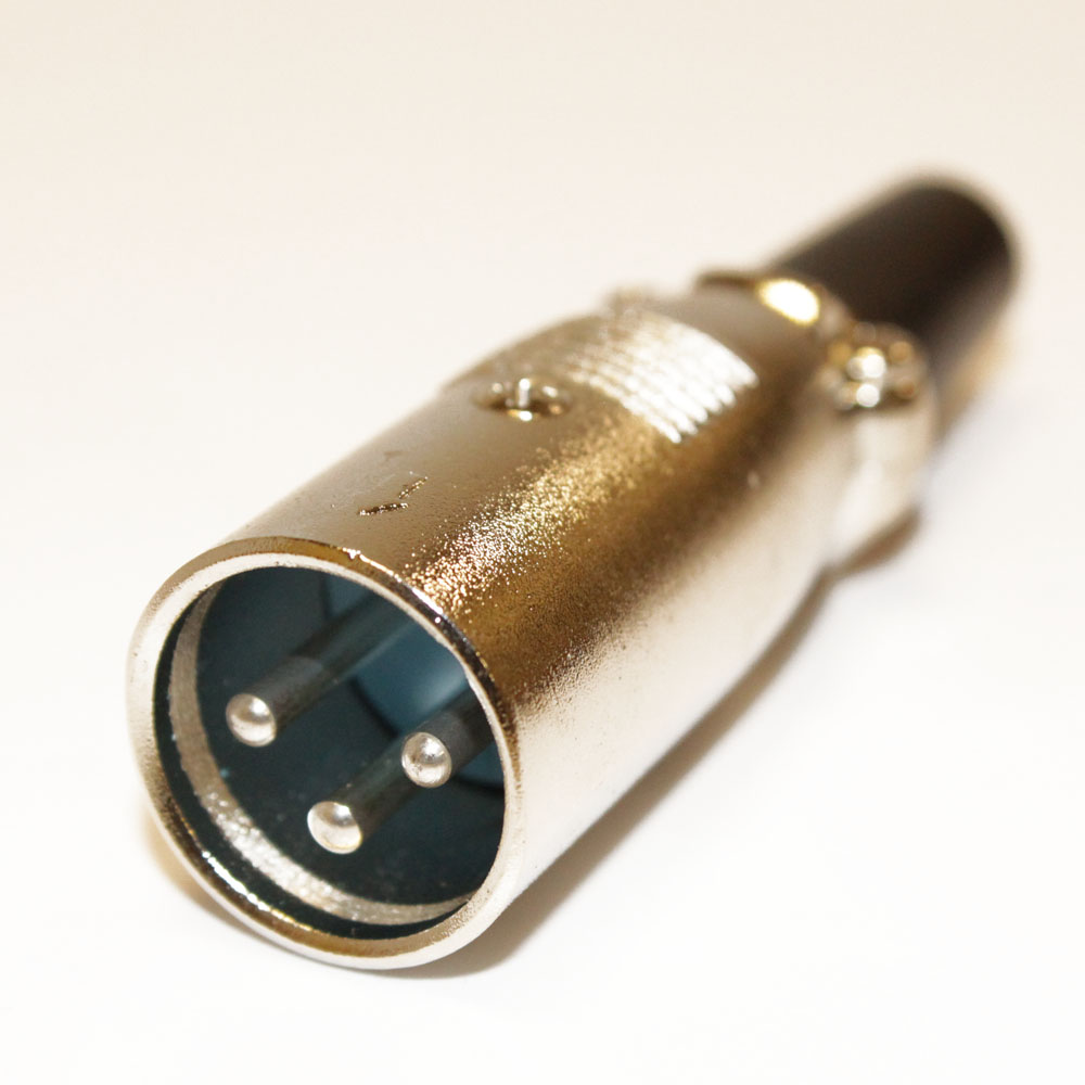 Штекер Canon XLP 3pin металл с хомутом (60мм) на кабель APP-203