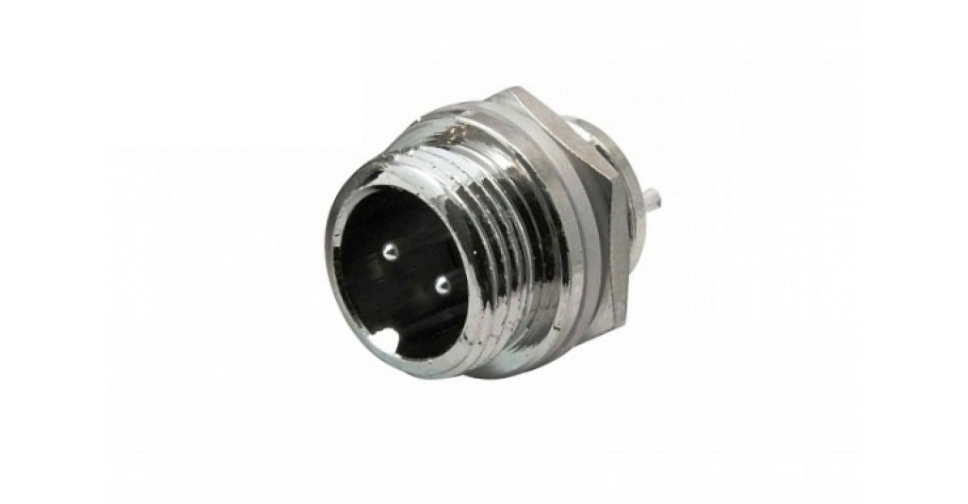 Штекер MIC12 2pin 12мм 5А 125В корпус
