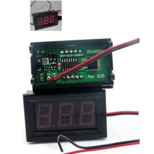 Вольтметр 3 разряда  +DC (5-120V), 2-х пров., в рамке 48*29*22мм синий