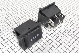 Переключатель без подсветки RS-213 (KCD2-213) 6pin 2((on)-off-on) чёрный широкий БЕЗ ФИКС в 1 сторону