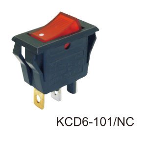 Переключатель  с подсветкой KCD6-101/NC on-off 3pin 250V 15A 27*12мм узкий
