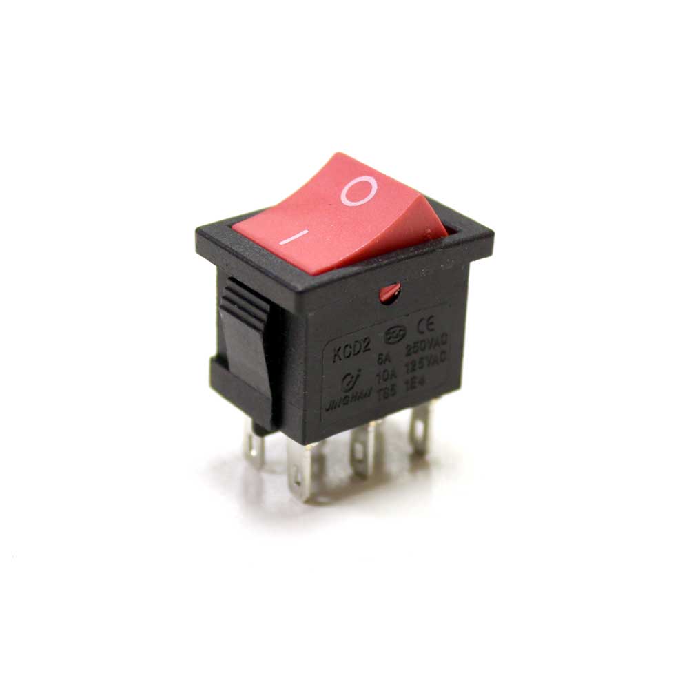 Переключатель без подсветки MRS-202-3C/KCD2-202 6pin 6А 250В on-off 20*13мм