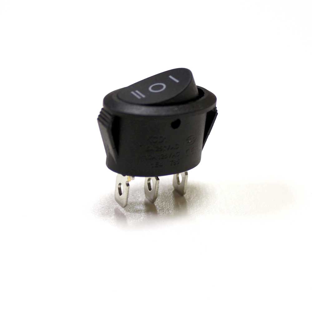 Переключатель без подсветки RS-601E 2pin 250V 6A on-off-on 20*13мм овал