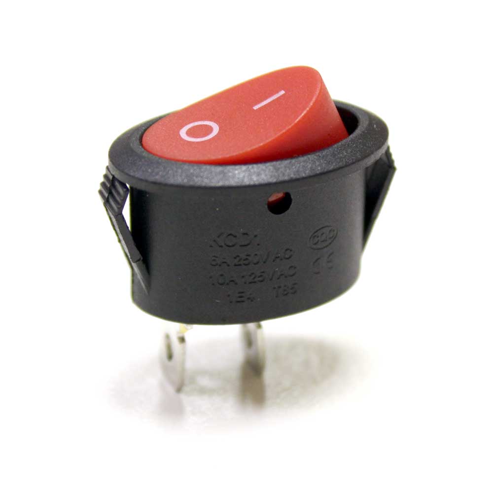 Переключатель без подсветки RS-101-6C 2pin on-off 21*13мм овал