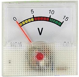 Вольтметр стрелочный DC 15V (40*40мм, 18*18мм устан.)