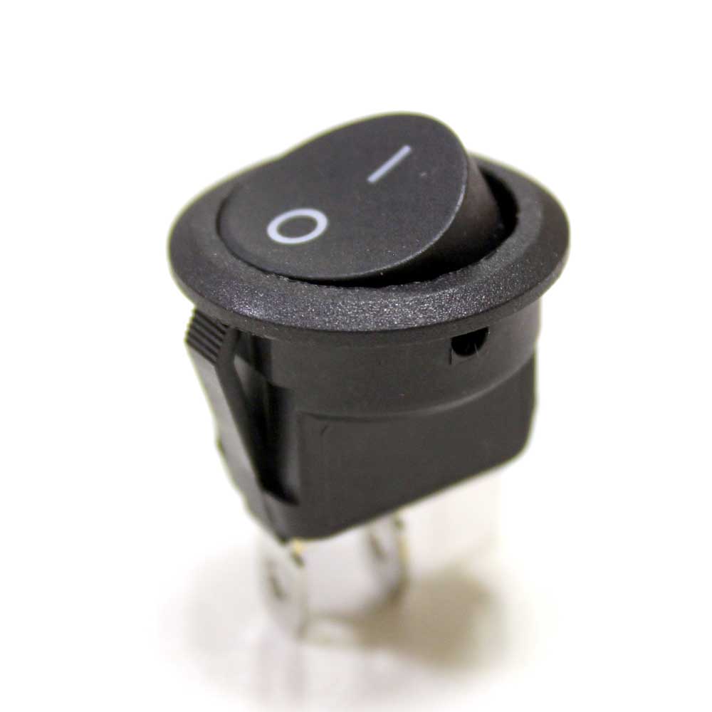 Переключатель без подсветки RS-101-8C RWB-212, 2pin 250V 6А круглый 20мм