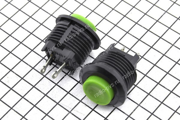 Кнопка без фиксации DS500 устан D13мм, 125V 3A 2pin, круглая