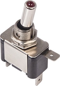 Тумблер авто с подсветкой ASW-07D on-off 3pin 12V 20A светодиод,