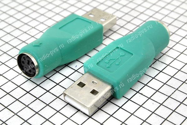 Переходник шт.USB=>гн.PS/2
