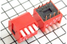Переключатель DIP 8pin 4переключателя шаг2,54мм