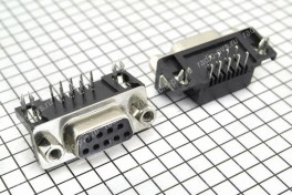 Штекер DB9 COM9pin 2 ряда на плату