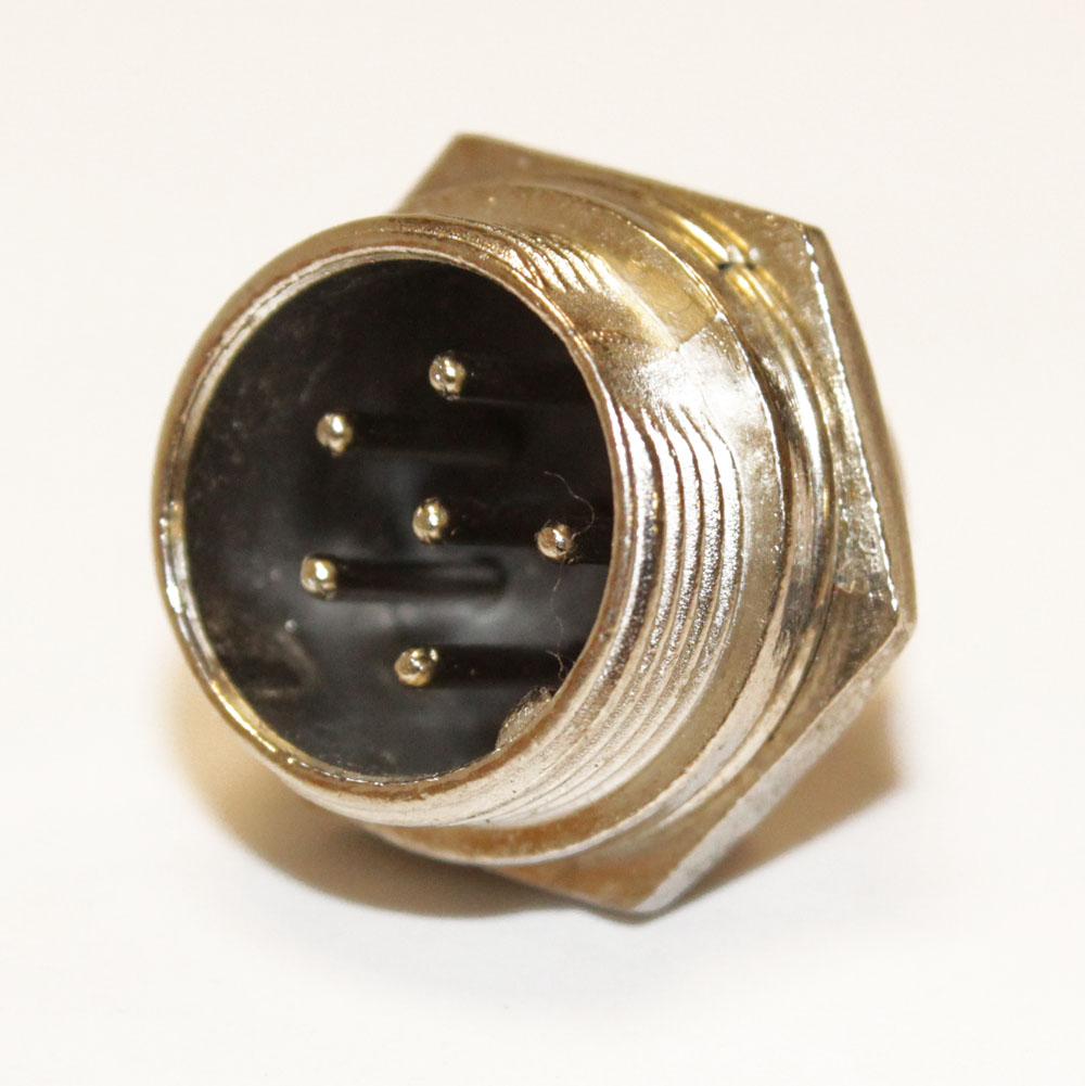 Штекер MIC16 6pin 16мм 7А 125В на корпус, 1шт