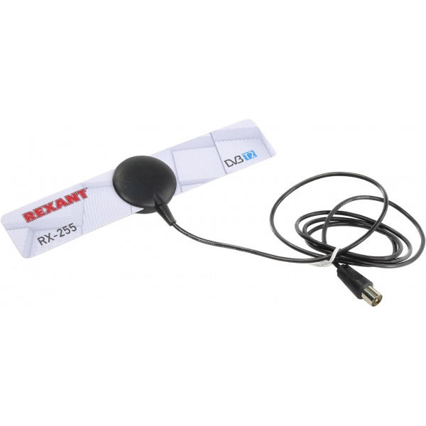 Антенна комнатная ДМВ для DVB-T2, на присоске RX-255 34-0255