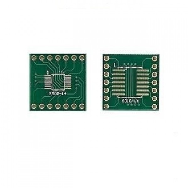 Адаптер микросхем от SOIC14/SSOP14 SMD на  DIP14