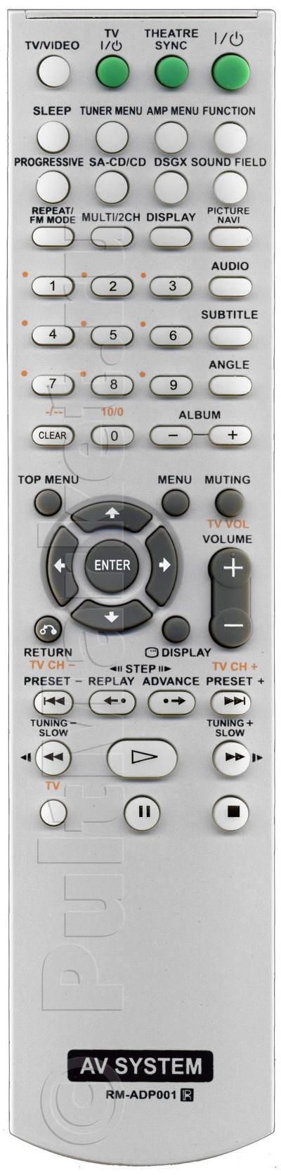 Пульт SONY RM-ADP001 =DAV-DZ300/DAV-DZ500F/DAV-DZ700FW