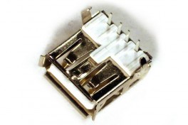 Гнездо USB A на плату (выводы перпендик плоскости) тип 1, 1J