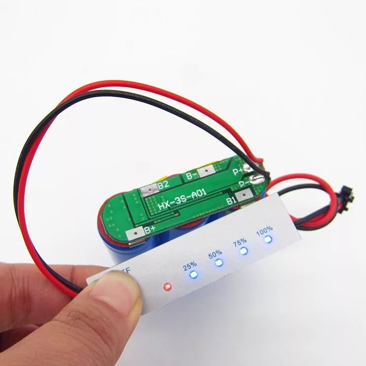 Индикатор заряда 12,6V батарей, 62х15,8*2,7мм, HX-12VXSB