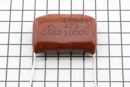 Конденсатор CBB-81 1kv 47nF =0,047mF 473 25мм полипропилен 1000V