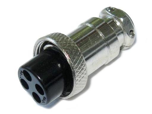 Гнездо MIC16 4pin 16мм 7А 125В кабель, 1шт