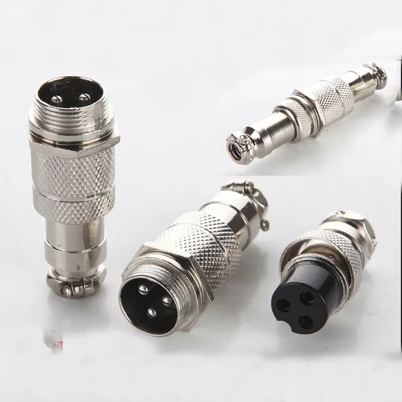 Штекер+гнездо MIC16 4pin 7А 125В на кабель (пара)