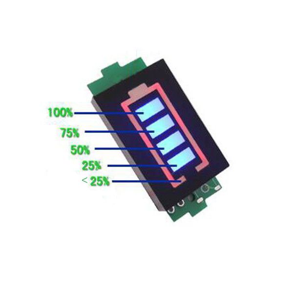 Индикатор заряда Li-ion батареи 4S (14,8V) 31*20*7мм
