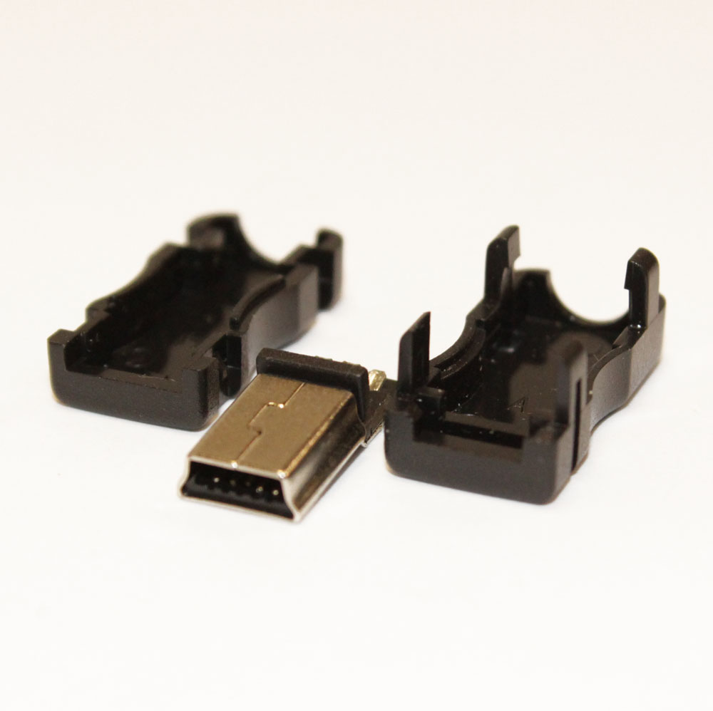 Штекер mini USB 5pin на кабель + корпус
