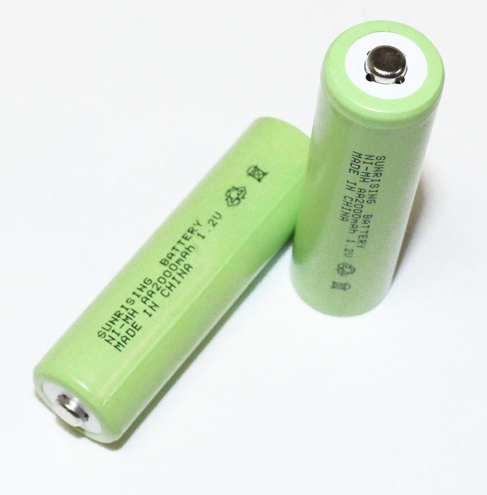 Аккумулятор Sunrising AA (R6) 2000 mAh 1.2V Ni-Mh (<+> выпуклый), 1шт