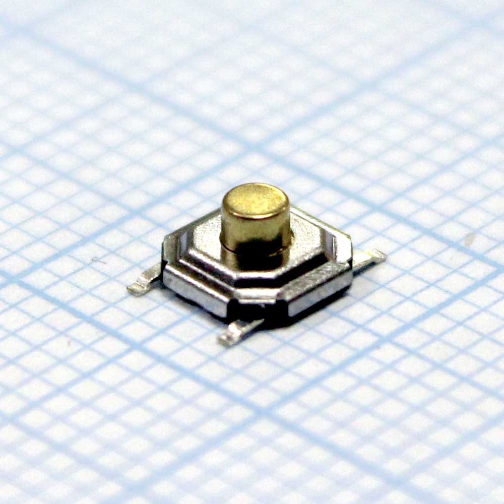 Микрокнопка SMD 4pin 4*4*1мм,  h=клав2мм KFT гориз