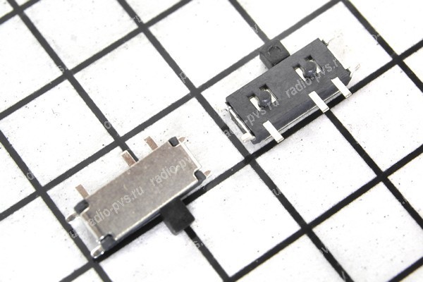 Переключатель движковый (ползунковый) 7pin SMD 7*2,4*1,5мм, Hручки = 1,5мм микро, гориз.