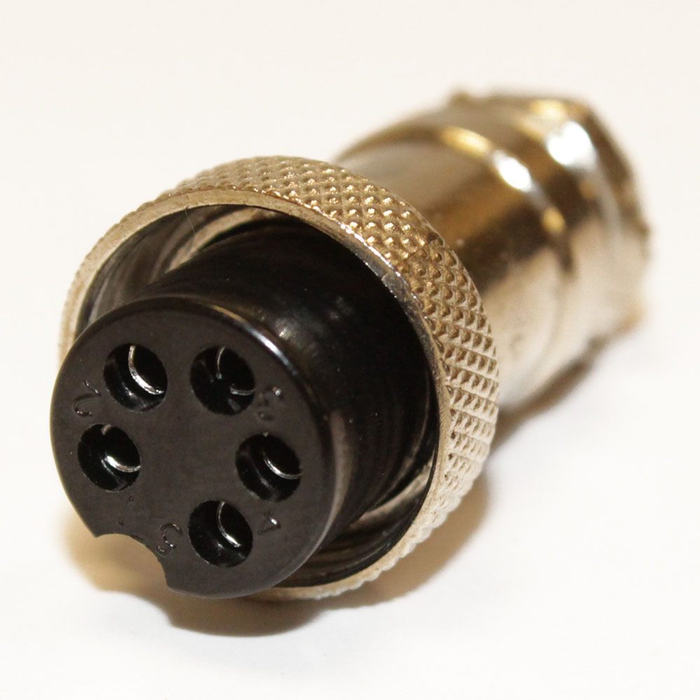 Гнездо MIC16 5pin 16мм 7А 125В, на кабель, 1шт