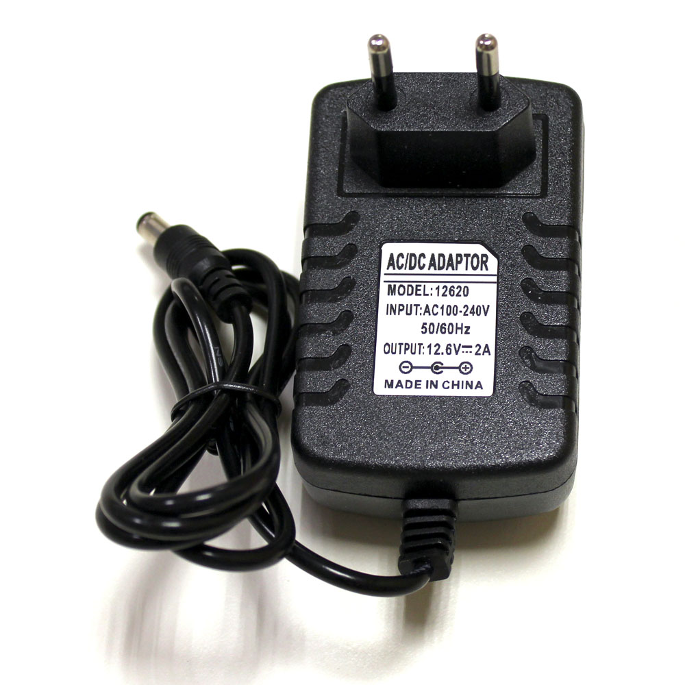 Блок питания 12,6V 2,0A для заряд. устр-в  Li-Ion аккум  шт.1,3*3,5мм
